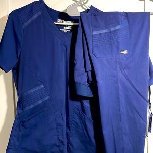 Grey's Anatomy Scrub Set in Indigo Blue Size Small